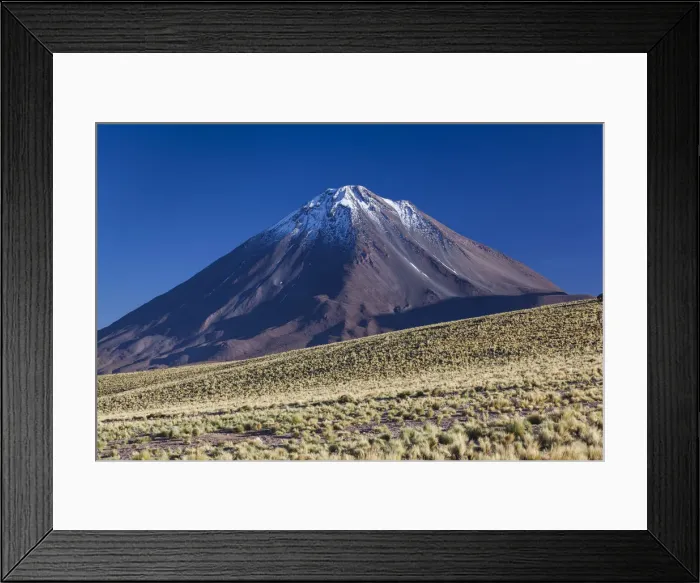 Framed Print : Chile, Atacama Desert, San Pedro de Atacama, Ruta 27 CH highway, view of the Volcan Framed Print : Chile, Atacama Desert, San Pedro de Atacama, Ruta 27 CH highway, view of the Volcan