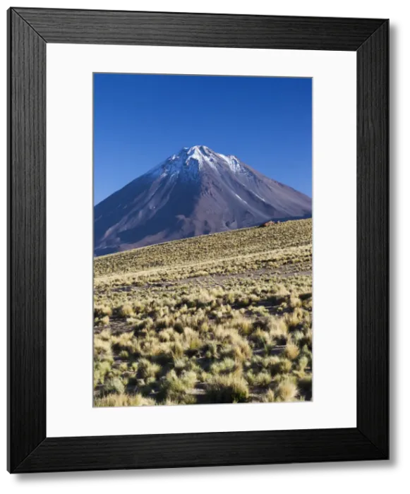 Framed Print : Chile, Atacama Desert, San Pedro de Atacama, Ruta 27 CH highway, view of the Volcan Framed Print : Chile, Atacama Desert, San Pedro de Atacama, Ruta 27 CH highway, view of the Volcan