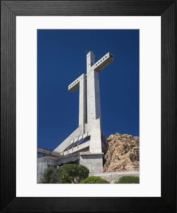 Framed Print : Chile, Coquimbo, Cruz del III Milenio, millenial cross monument Framed Print : Chile, Coquimbo, Cruz del III Milenio, millenial cross monument