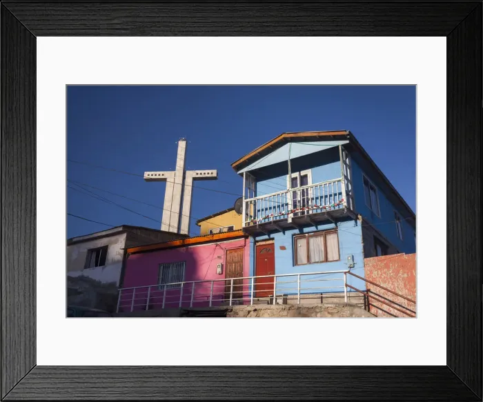 Framed Print : Chile, Coquimbo, Cruz del III Milenio, millenial cross monument Framed Print : Chile, Coquimbo, Cruz del III Milenio, millenial cross monument