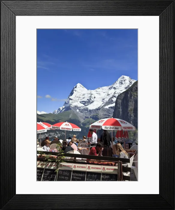 Framed Print : Switzerland, Bernese Oberland, Murren Town Framed Print : Switzerland, Bernese Oberland, Murren Town