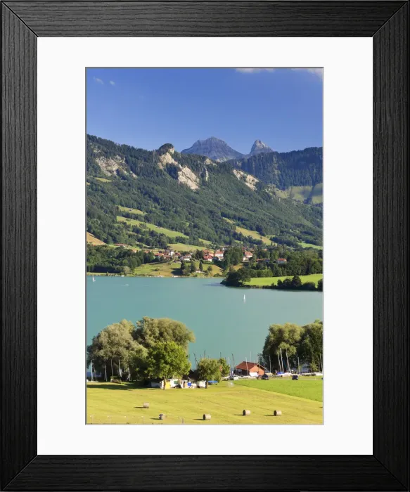Framed Print : Switzerland, Canton of Fribourg, Gruyeres Lake Framed Print : Switzerland, Canton of Fribourg, Gruyeres Lake