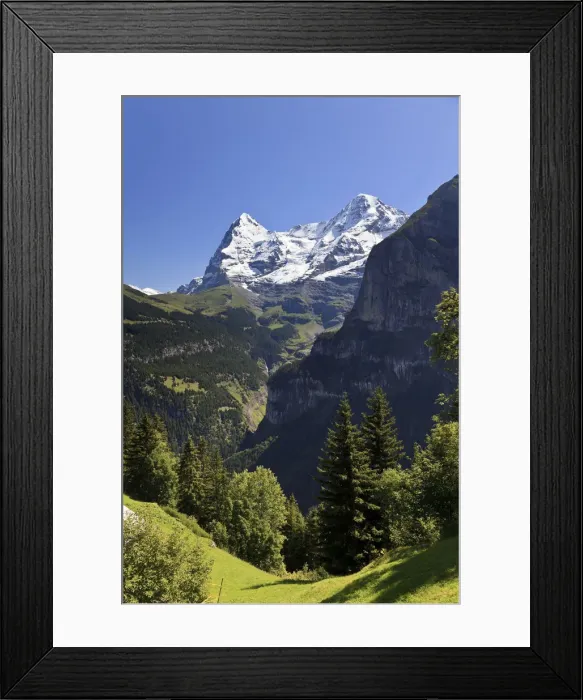 Framed Print : Switzerland, Bernese Oberland, Murren Town Framed Print : Switzerland, Bernese Oberland, Murren Town