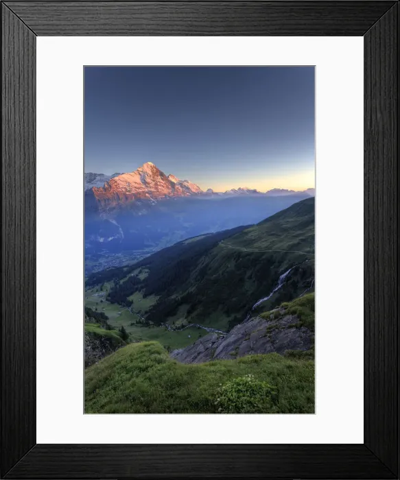 Framed Print : Switzerland, Bernese Oberland, Grindelwald, First, Mt Eiger