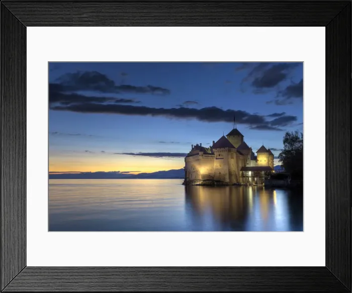 Framed Print : Switzerland, Vaud, Montreaux, Chateau de Chillon Framed Print : Switzerland, Vaud, Montreaux, Chateau de Chillon