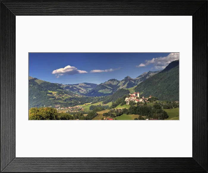 Framed Print : Switzerland, Canton of Fribourg, La Gruyeres, Castle of Gruyeres (Chateau de Gruyeres) Framed Print : Switzerland, Canton of Fribourg, La Gruyeres, Castle of Gruyeres (Chateau de Gruyeres)