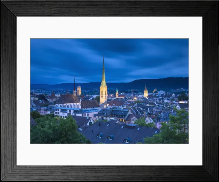Framed Print : City skyline, Zurich, Switzerland Framed Print : City skyline, Zurich, Switzerland