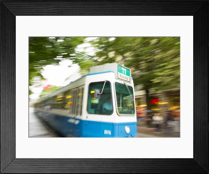 Framed Print : Tram, Zurich, Switzerland Framed Print : Tram, Zurich, Switzerland