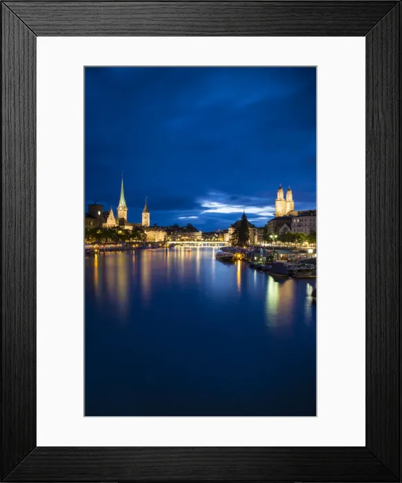 Framed Print : River Limmat, Zurich, Switzerland Framed Print : River Limmat, Zurich, Switzerland
