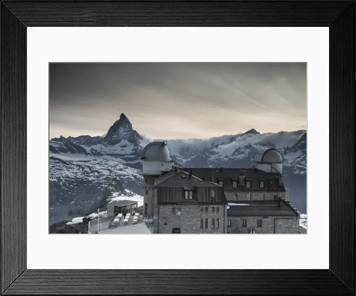 Framed Print : Gornergrat Kulm Hotel & Matterhorn, Zermatt, Valais, Switzerland Framed Print : Gornergrat Kulm Hotel & Matterhorn, Zermatt, Valais, Switzerland