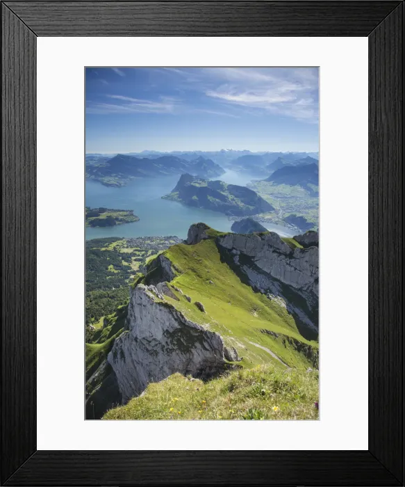 Framed Print : Lake Luzurn from Pilatus, Luzern Canton, Switzerland Framed Print : Lake Luzurn from Pilatus, Luzern Canton, Switzerland