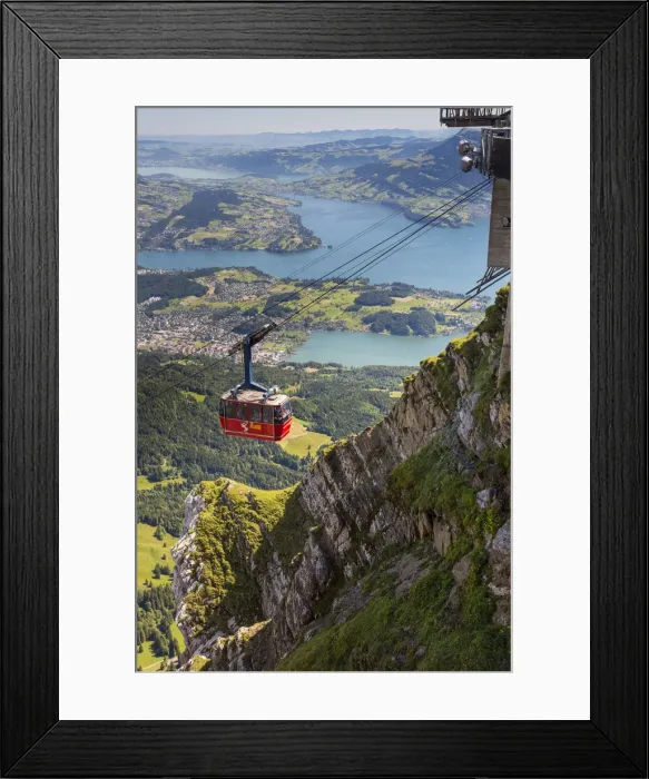 Framed Print : Cable car at the top of Pilatus, Luzern Canton, Switzerland Framed Print : Cable car at the top of Pilatus, Luzern Canton, Switzerland