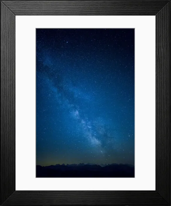 Framed Print : Milky Way over the Alps, Switzerland