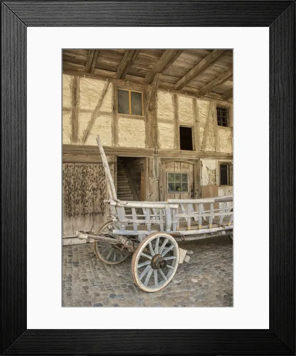Framed Print : Old cart by a farmhouse, Emmental Valley, Berner Oberland, Switzerland Framed Print : Old cart by a farmhouse, Emmental Valley, Berner Oberland, Switzerland