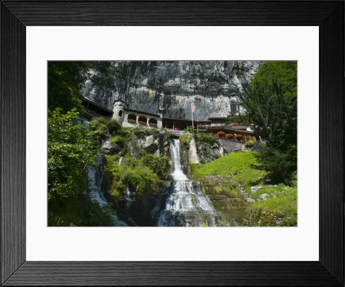 Framed Print : St. Beatus-Hohlen, Lake Thun, Berner Oberland, Switzerland Framed Print : St. Beatus-Hohlen, Lake Thun, Berner Oberland, Switzerland