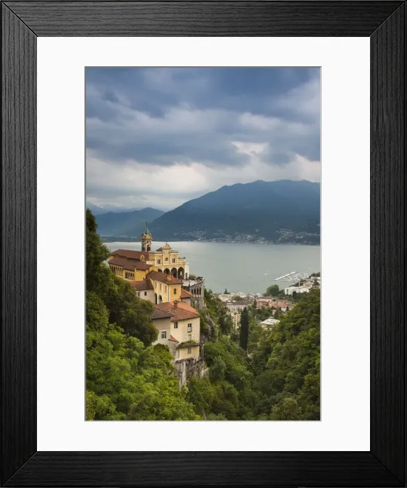 Framed Print : Switzerland, Ticino, Lake Maggiore, Locarno, Madonna del Sasso church Framed Print : Switzerland, Ticino, Lake Maggiore, Locarno, Madonna del Sasso church