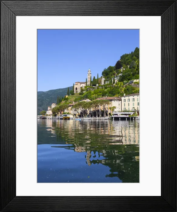 Framed Print : The idyllic lakeside village of Vico Morcote, Lake Lugano, Ticino, Switzerland Framed Print : The idyllic lakeside village of Vico Morcote, Lake Lugano, Ticino, Switzerland