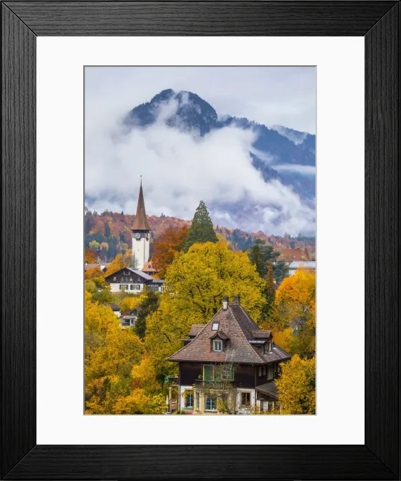 Framed Print : Church in Speiz, Berner Oberland, Switzerland