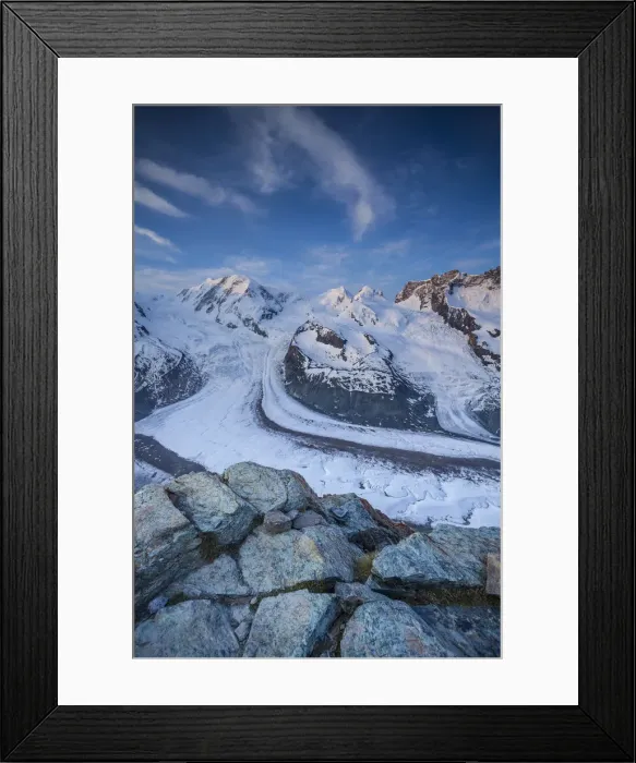 Framed Print : Monte Rosa range & Gornergletscher, Zermatt, Valais, Switzerland Framed Print : Monte Rosa range & Gornergletscher, Zermatt, Valais, Switzerland