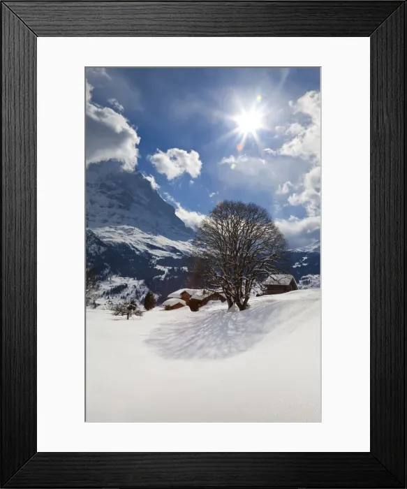 Framed Print : Winter landscape, Grindelwald, Jungfrau region, Bernese Oberland, Swiss Alps, Switzerland Framed Print : Winter landscape, Grindelwald, Jungfrau region, Bernese Oberland, Swiss Alps, Switzerland