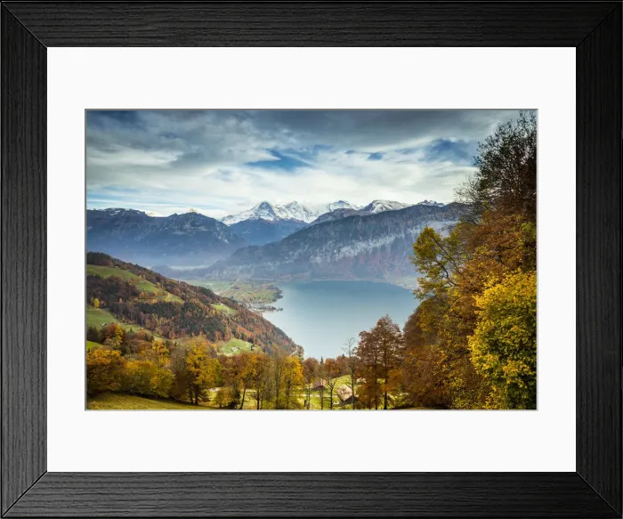 Framed Print : Eiger, Monch & Jungfrau mountains, above Lake Thun, Berner Oberland, Switzerland Framed Print : Eiger, Monch & Jungfrau mountains, above Lake Thun, Berner Oberland, Switzerland