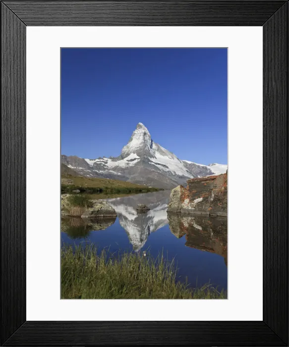 Framed Print : Switzerland, Valais, Zermatt, Matterhorn (Cervin) Peak and Lake Stelli Framed Print : Switzerland, Valais, Zermatt, Matterhorn (Cervin) Peak and Lake Stelli