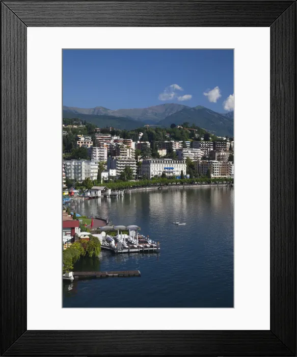 Framed Print : Switzerland, Ticino, Lake Lugano, Lugano, lakefront by Riva Caccia, morning Framed Print : Switzerland, Ticino, Lake Lugano, Lugano, lakefront by Riva Caccia, morning