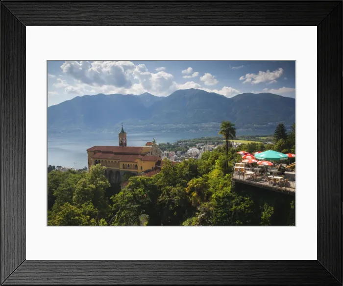 Framed Print : Switzerland, Ticino, Lake Maggiore, Locarno, Madonna del Sasso church Framed Print : Switzerland, Ticino, Lake Maggiore, Locarno, Madonna del Sasso church