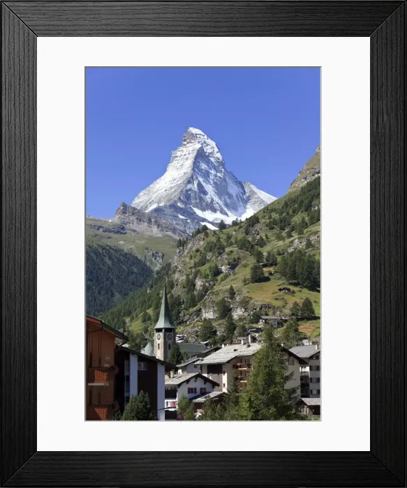 Framed Print : Switzerland, Valais, Zermatt, Old Town Framed Print : Switzerland, Valais, Zermatt, Old Town