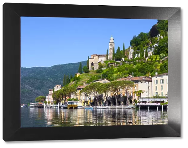 The idyllic lakeside village of Vico Morcote, Lake Lugano, Ticino, Switzerland