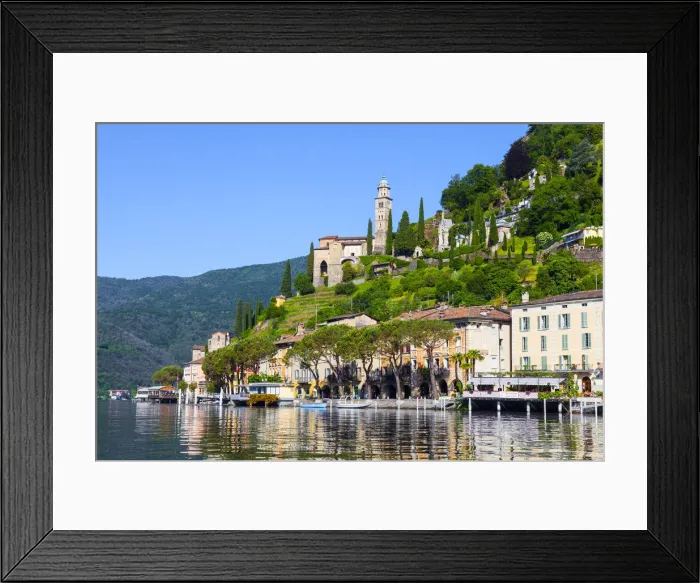Framed Print : The idyllic lakeside village of Vico Morcote, Lake Lugano, Ticino, Switzerland Framed Print : The idyllic lakeside village of Vico Morcote, Lake Lugano, Ticino, Switzerland