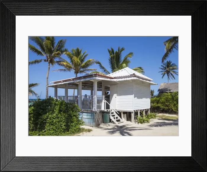 Framed Print : Cuba, Jardines del Rey, Cayo Coco, Playa Larga, Beach bar Framed Print : Cuba, Jardines del Rey, Cayo Coco, Playa Larga, Beach bar