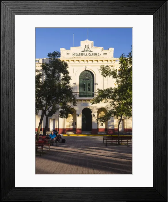 Framed Print : Cuba, Santa Clara, Parque Vidal, Teatro La Caridad Framed Print : Cuba, Santa Clara, Parque Vidal, Teatro La Caridad
