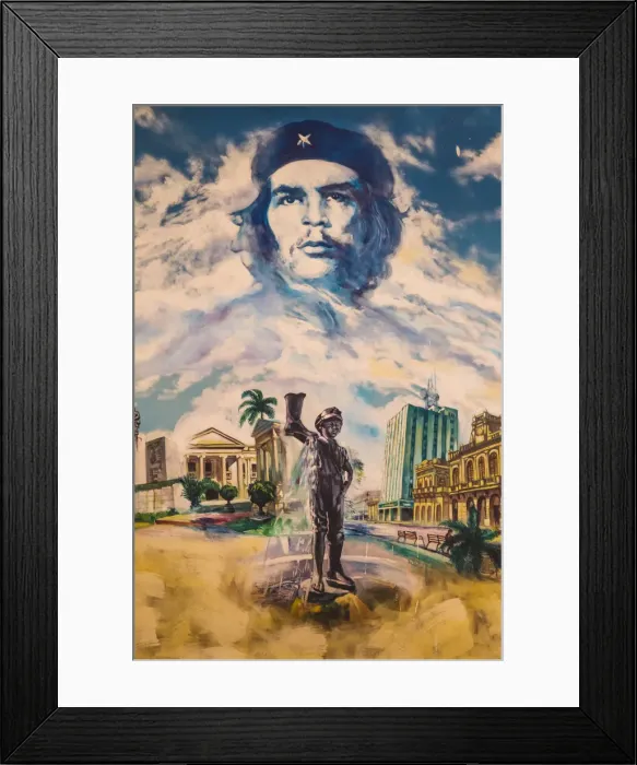 Framed Print : Cuba, Santa Clara, Revolutionary painting at Santa Clara bus station Framed Print : Cuba, Santa Clara, Revolutionary painting at Santa Clara bus station