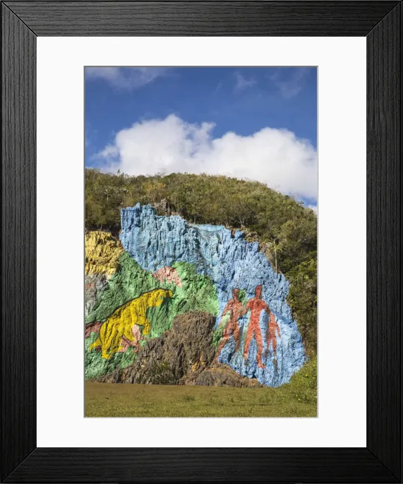 Framed Print : Cuba, Pinar del Rio Province, Vinales, Mural de la Prehistoria