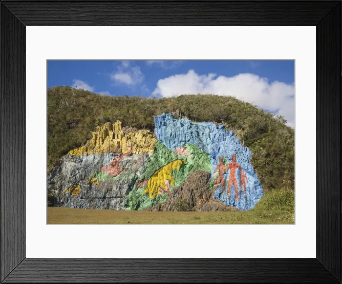 Framed Print : Cuba, Pinar del Raio Province, Vinales, Mural de la Prehistoria Framed Print : Cuba, Pinar del Raio Province, Vinales, Mural de la Prehistoria