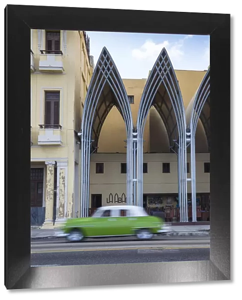 Cuba, Havana, The Malecon, Classic America car