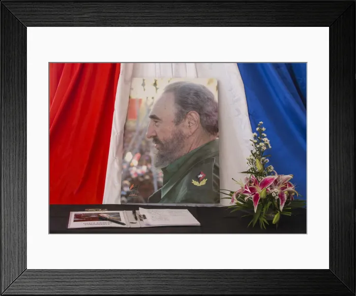 Framed Print : Cuba, Cayo Santa Maria, Hotel Valentino, Book of condolence In memory of Cuban Framed Print : Cuba, Cayo Santa Maria, Hotel Valentino, Book of condolence In memory of Cuban