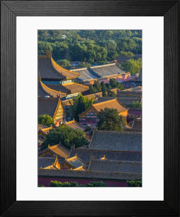 Framed Print : China, Beijing, Forbidden City, rooftops Framed Print : China, Beijing, Forbidden City, rooftops