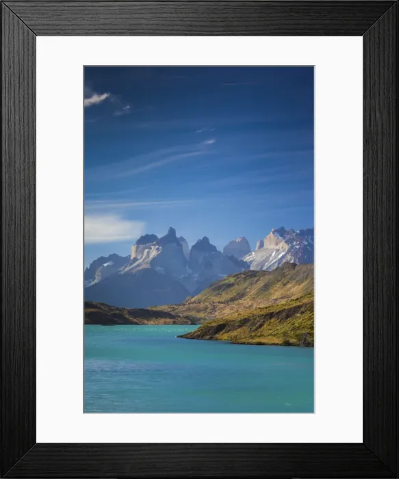 Framed Print : Chile, Magallanes Region, Torres del Paine National Park, Lago Pehoe, landscape Framed Print : Chile, Magallanes Region, Torres del Paine National Park, Lago Pehoe, landscape