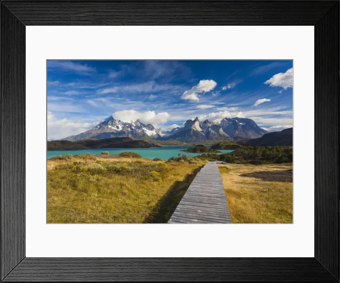Framed Print : Chile, Magallanes Region, Torres del Paine National Park, Lago Pehoe, morning landscape Framed Print : Chile, Magallanes Region, Torres del Paine National Park, Lago Pehoe, morning landscape