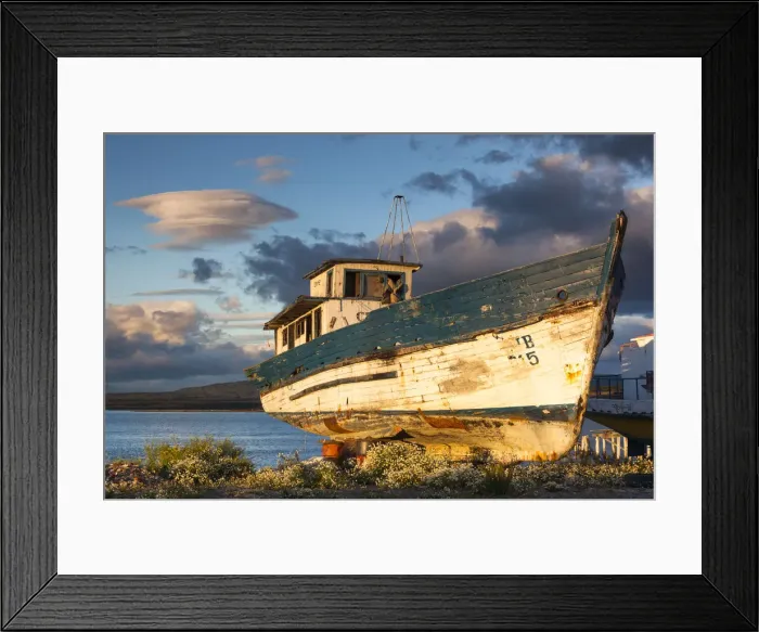 Framed Print : Chile, Magallanes Region, Puerto Natales, Seno Ultima Esperanza bay, fishing boats, dawn Framed Print : Chile, Magallanes Region, Puerto Natales, Seno Ultima Esperanza bay, fishing boats, dawn