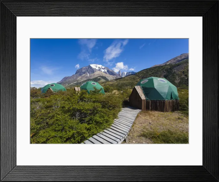 Framed Print : Chile, Magallanes Region, Torres del Paine National Park, Hotel Las Torres area, refugio Framed Print : Chile, Magallanes Region, Torres del Paine National Park, Hotel Las Torres area, refugio