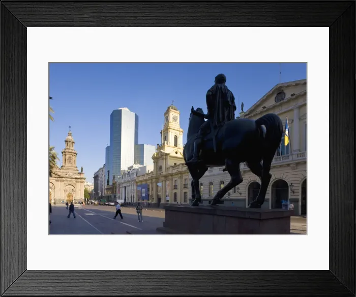 Framed Print : Chile, Santiago, Cathedral Metropolitana & Museum Historico Nacional & statue of Pedro Framed Print : Chile, Santiago, Cathedral Metropolitana & Museum Historico Nacional & statue of Pedro
