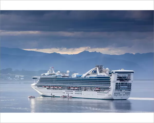 Chile, Los Lagos Region, Puerto Montt, cruiseship