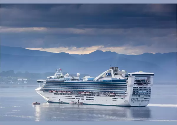 Chile, Los Lagos Region, Puerto Montt, cruiseship