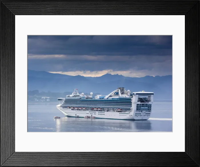 Framed Print : Chile, Los Lagos Region, Puerto Montt, cruiseship Framed Print : Chile, Los Lagos Region, Puerto Montt, cruiseship