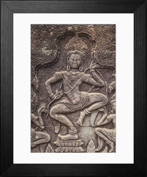 Framed Print : Cambodia, Temples of Angkor (UNESCO site), Bayon, Dancing Apsara Nymph Framed Print : Cambodia, Temples of Angkor (UNESCO site), Bayon, Dancing Apsara Nymph