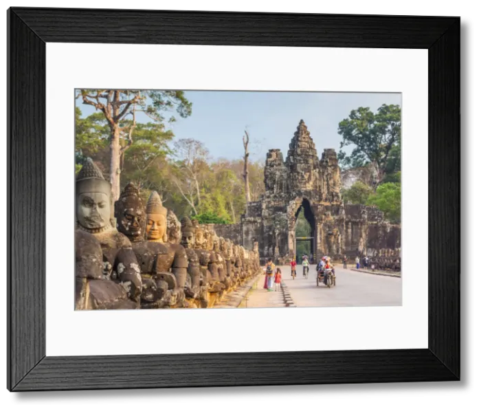 Framed Print : Cambodia, Angkor, Angkor Thom, South Gate, dawn Framed Print : Cambodia, Angkor, Angkor Thom, South Gate, dawn