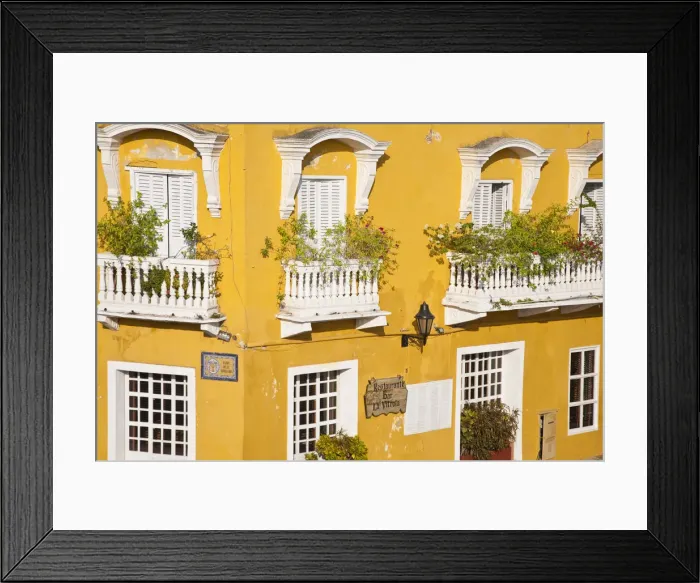 Framed Print : Colombia, Bolivar, Cartagena De Indias, Old walled city, Plaza de la Artilteria Framed Print : Colombia, Bolivar, Cartagena De Indias, Old walled city, Plaza de la Artilteria